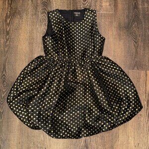 Crewcuts Black and Gold Bubble Dress